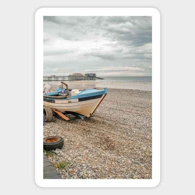 Crab fishing boat, Cromer, Norfolk Sticker by yackers1